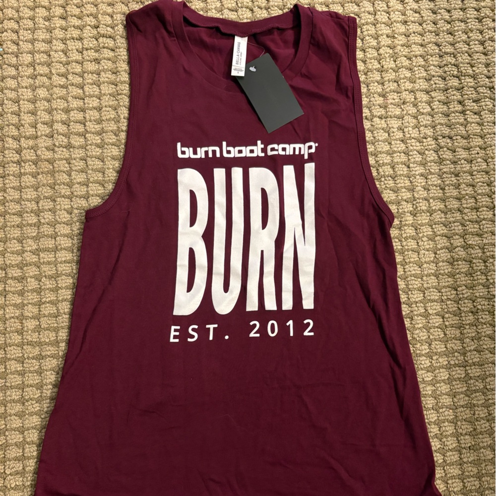 Burn Boot Camp Maroon Tank Top